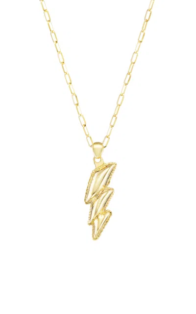 Tacit 14k Yellow Gold Lightning Bolt Necklace
