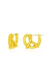 Tacit 14k Yellow Gold Nyc Street Pretzel  Earrings