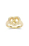 Tacit 14k Yellow Gold Nyc Street Pretzel Pinky Ring