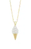 Tacit 14k Yellow Gold Soft Serve Necklace In White