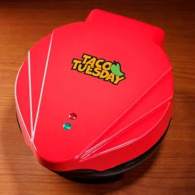 Taco Tuesday Baked Tortilla Bowl Maker, Holds 8 Or 10 Inch Tortillas, Perfect For Taco Bowls, Salads, Dips, Appet In Red