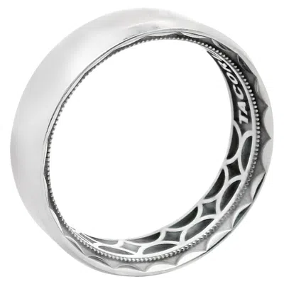 Pre-owned Tacori 107-7w 7mm Width Men's Wedding Band In 18k White Gold, High Polish