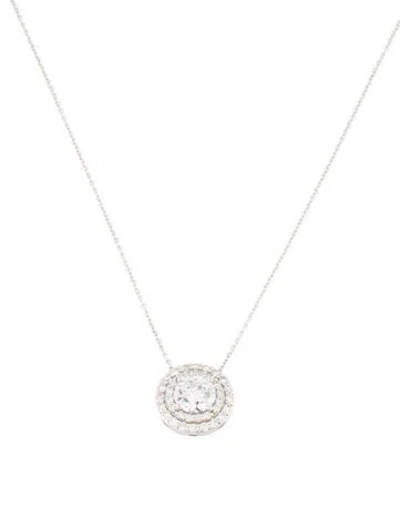 Pre-owned Tacori 14k Cubic Zirconia & Diamond Pendant Necklace, 18" In Multi