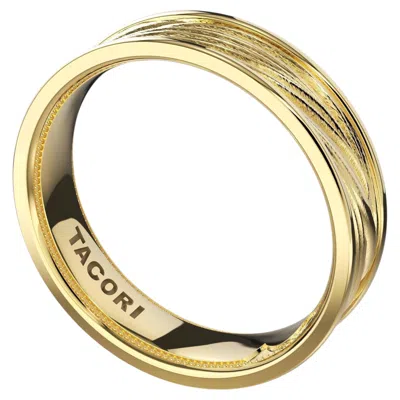 Pre-owned Tacori 170-6fy 14k Yellow Gold Geometric Sculpted Band Ring