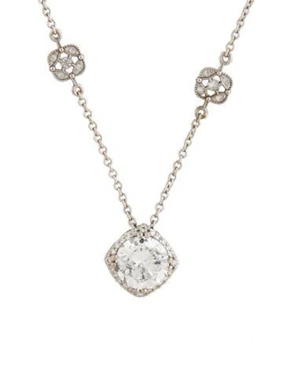 Pre-owned Tacori 18k 1.86ctw Diamond Pendant Necklace, 18" In Multicolor