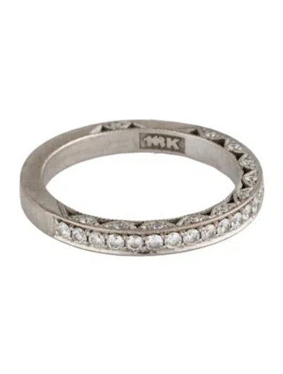 Pre-owned Tacori 18k Diamond Classic Crescent Band Ring In Multi