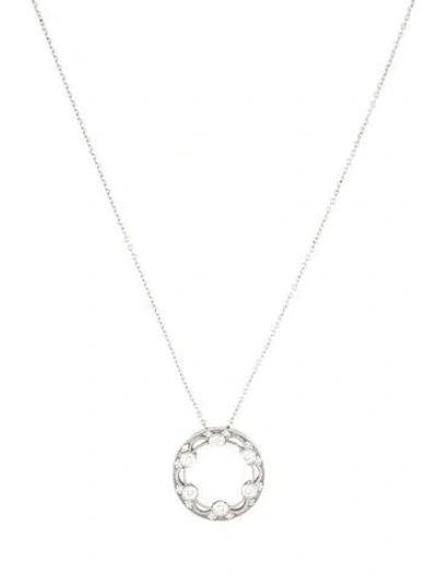 Pre-owned Tacori 18k Diamond "reverse Crescent" Circle Of Life Pendant Necklace In Multi