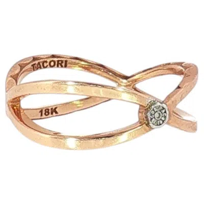 Pre-owned Tacori 18k Rose Gold Open Marquise Stackable Eternity Band — Size 7 In Red