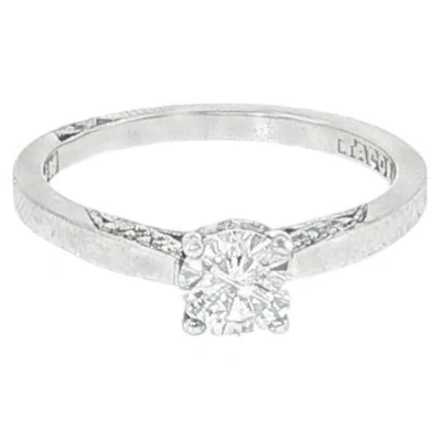 Pre-owned Tacori 18k Wg Certified 0.52ct G/si2 Diamond Engagement Ring Sz6.5 In Multi