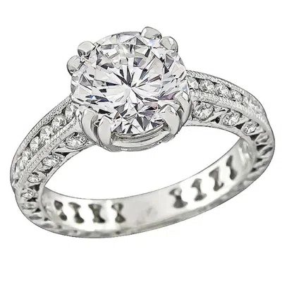 Pre-owned Tacori 2.03 Carat Diamond Platinum Engagement Ring And Wedding Band Set In Multi