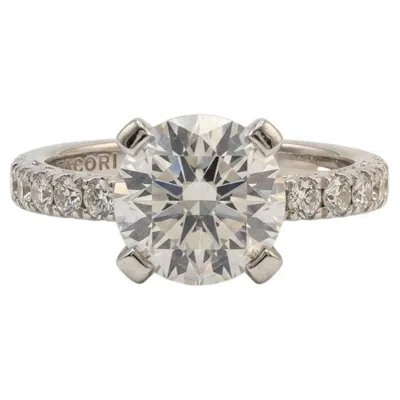 Pre-owned Tacori 3 Carat Diamond Platinum Engagement Ring In Multiple
