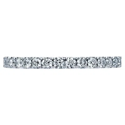 Pre-owned Tacori 33-2.5et 2.5mm 18k White Gold Ring With 1.26 Cts Diamonds Half Way Around