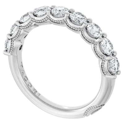 Pre-owned Tacori 415 Founder's Collection 14k White Gold, Half Way Around Band Ring