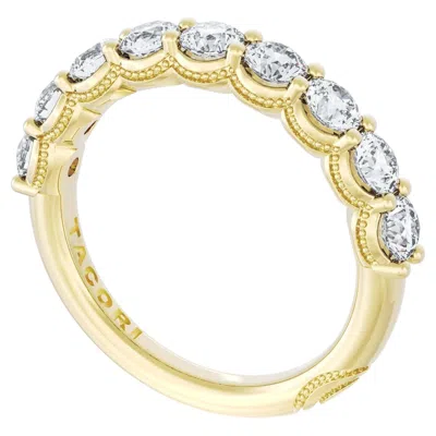 Pre-owned Tacori 415 Founder's Collection 14k Yellow Gold, Half Way Around Band Ring