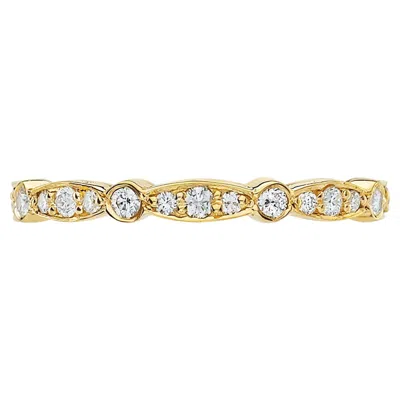 Pre-owned Tacori 47-2 Et Diamond Eternity Band 0.43 Carats In 18k Yellow Gold