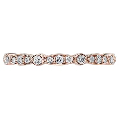 Pre-owned Tacori 47-2etpk 18k Rose Gold Eternity Band With Diamonds 0.43 Carats In Red