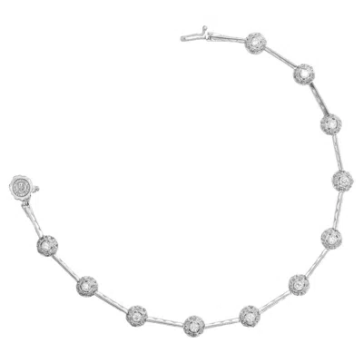 Pre-owned Tacori .90 Carat Diamond Platinum Hinged Link Bracelet In Multi