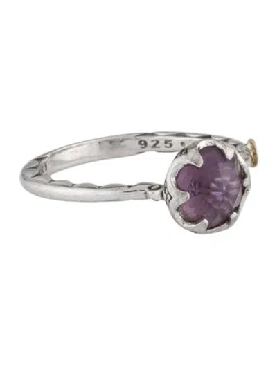 Pre-owned Tacori Amethyst Sonoma Skies Crescent Bezel Ring In Multi