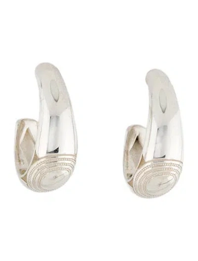 Pre-owned Tacori Crescent Eclipse Large Tapered Hoop Earrings In Multi