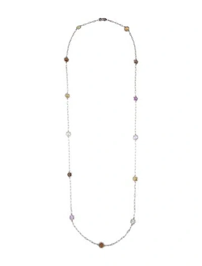 Pre-owned Tacori Multistone Color Medley Long Necklace, 38" In Multicolor