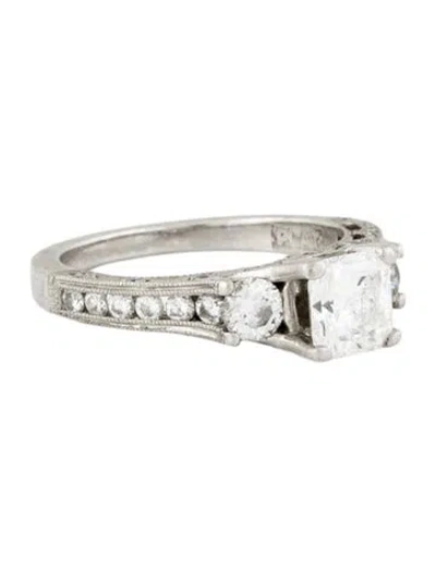 Pre-owned Tacori Platinum 1.06ct Diamond Radiant Engagement Ring In Multi