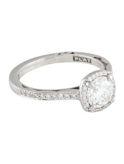 Pre-owned Tacori Platinum 1.19ctw Diamond Engagement Ring In Multi
