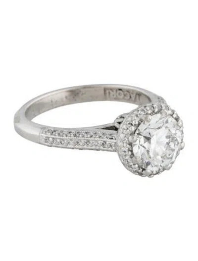 Pre-owned Tacori Platinum 1.38ctw Lab-grown Diamond Engagement Ring In Multicolor