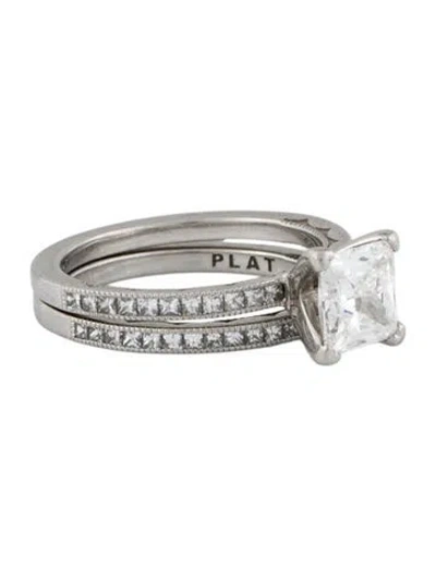 Pre-owned Tacori Platinum 1.50ctw Diamond Engagement Ring Set In Multi