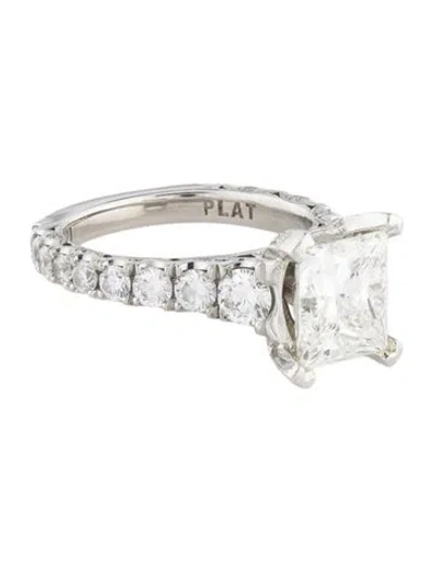 Pre-owned Tacori Platinum 3.02ct Diamond Engagement Ring In Multi