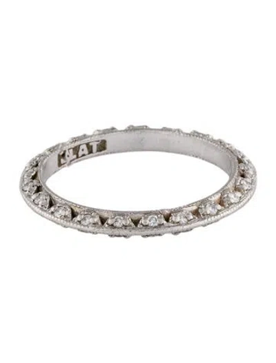 Pre-owned Tacori Platinum Diamond Band In Multi