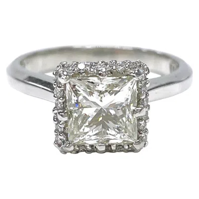 Pre-owned Tacori Platinum Diamond Engagement Ring, 1.59 Carat, Gia Certified In Multi
