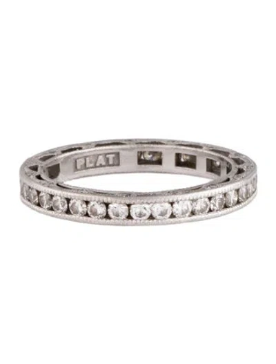 Pre-owned Tacori Platinum Diamond Eternity Band In Multicolor