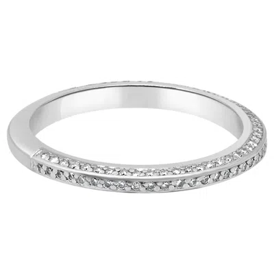 Pre-owned Tacori Platinum Pave Diamond Band In Multiple