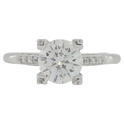 Pre-owned Tacori Round Diamond Engagement Solitaire Ring 18k In Multi