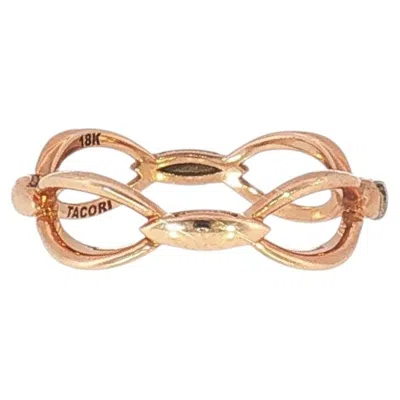 Pre-owned Tacori Simply  18k Rose Gold Open Marquise Stackable Eternity Band — Sz 7 In Red