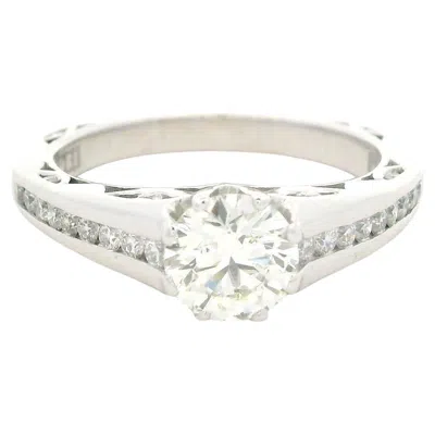 Pre-owned Tacori Solid 18k White Gold Gia 1.51ctw Triple Excellent Diamond Engagement Ring