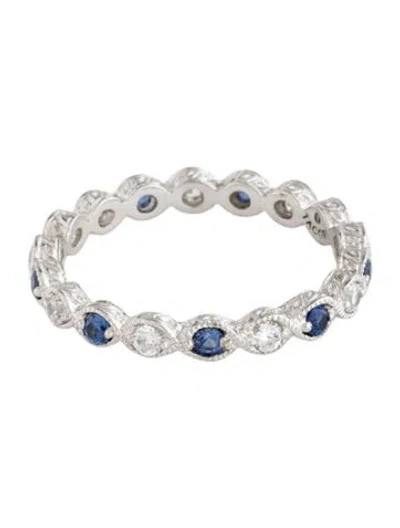 Pre-owned Tacori Synthetic Sapphire & Cubic Zirconia Eternity Band In Multicolor