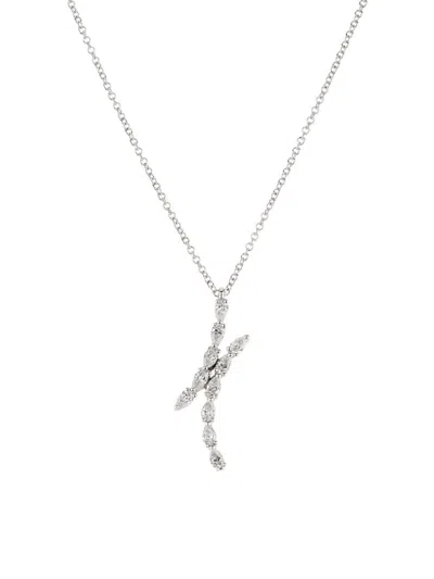 Tacori Women's Stilla 18k White Gold & 0.57 Tcw Diamond Pendant Necklace In Metallic