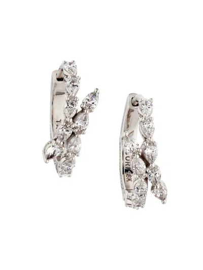 Tacori Women's Stilla 18k White Gold & 1.10 Tcw Diamond Hoop Earrings In Metallic