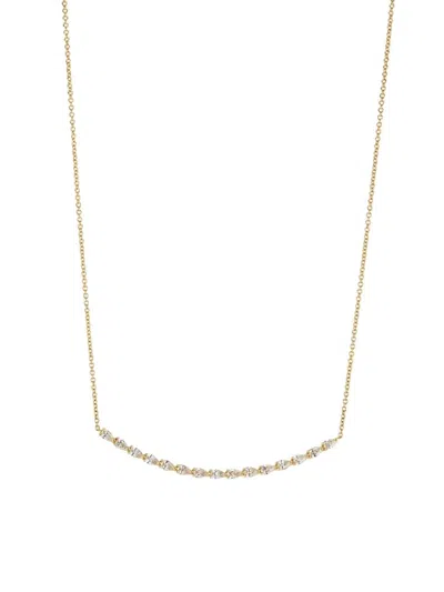 Tacori Women's Stilla 18k Yellow Gold & 0.88 Tcw Diamond Curved Bar Pendant Necklace