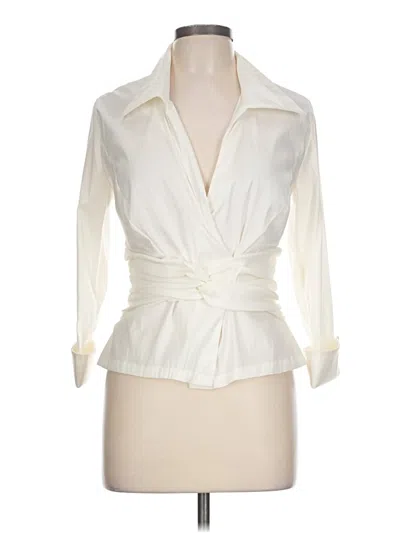 Pre-owned Tadashi 3/4 Sleeve Blouse In Ivory