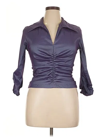 Pre-owned Tadashi 3/4 Sleeve Blouse In Purple