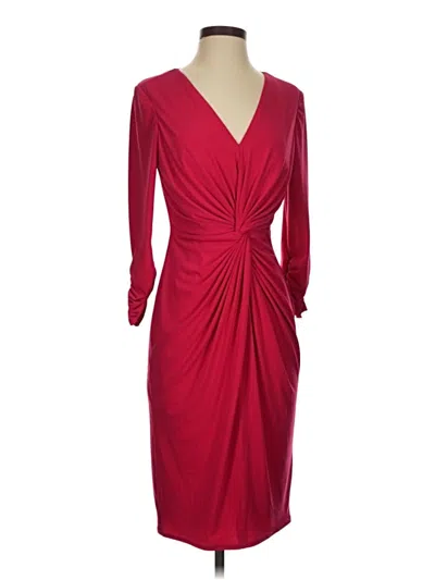 Pre-owned Tadashi Cocktail Dress In Burgundy
