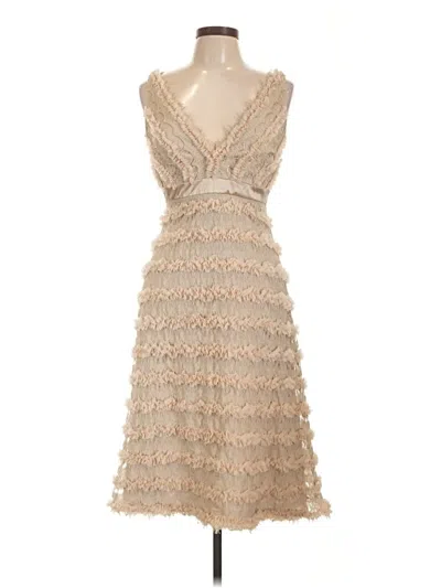 Pre-owned Tadashi Cocktail Dress In Tan