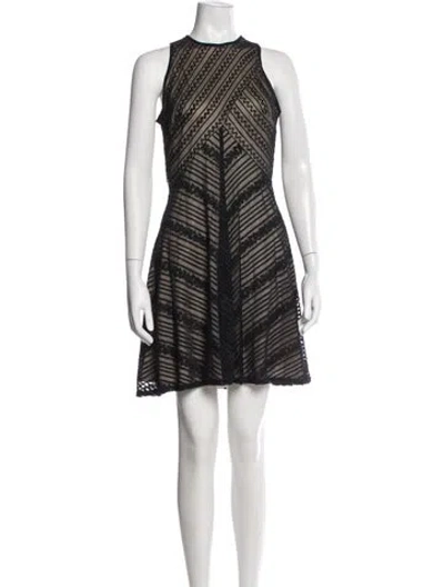 Pre-owned Tadashi Lace Pattern Mini Dress In Multi