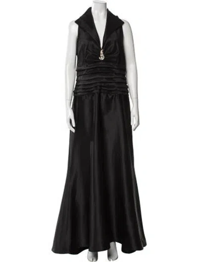 Pre-owned Tadashi Long Dress In Black