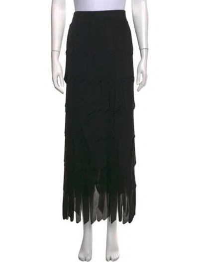 Pre-owned Tadashi Long Skirt In Black