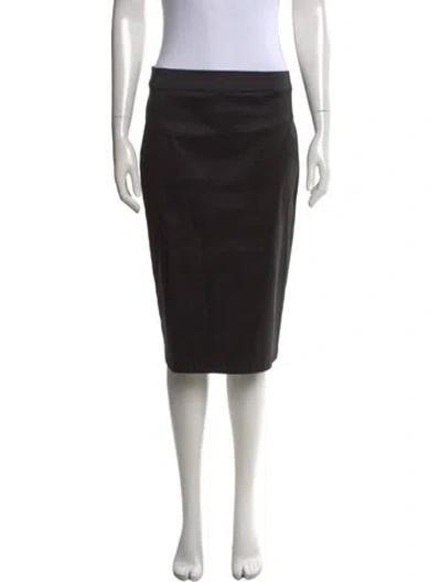 Pre-owned Tadashi Midi Length Skirt In Black