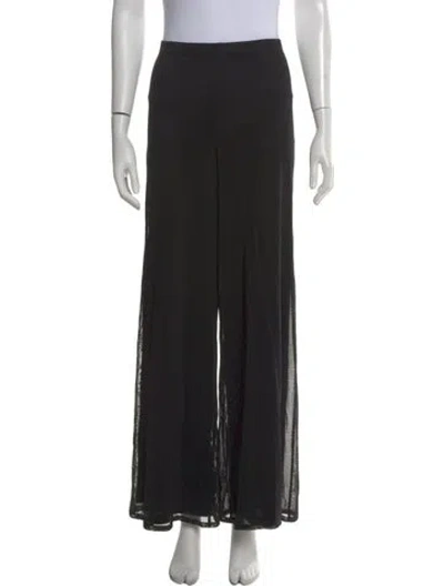 Pre-owned Tadashi Nylon Wide Leg Pants In Black