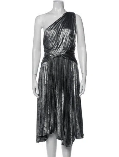 Pre-owned Tadashi Patterned Midi Length Dress In Multicolor